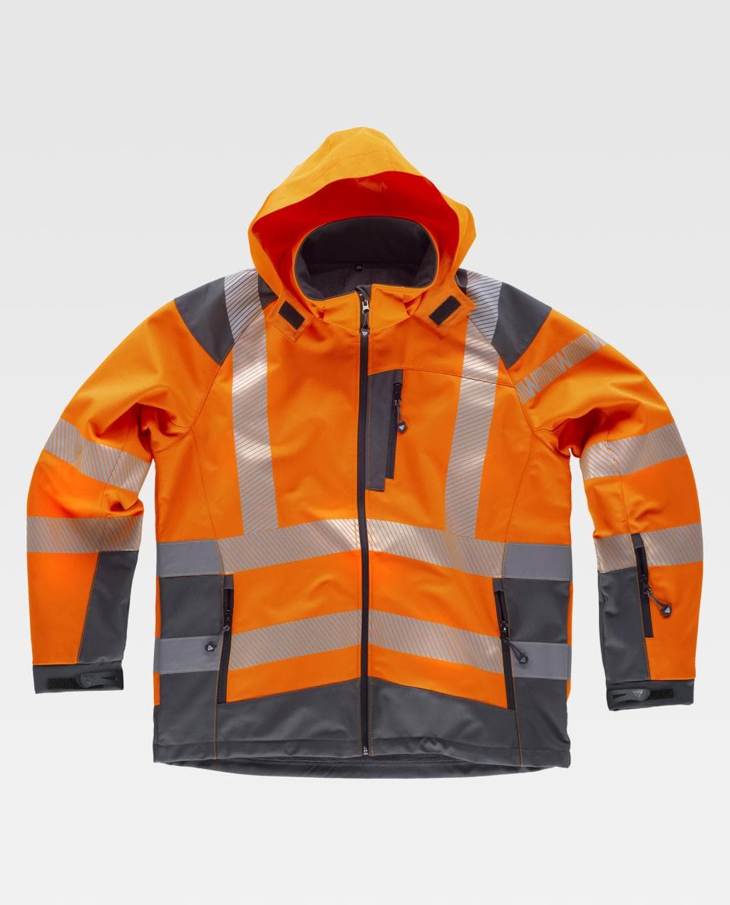 NARANJA A.V/GRIS OSCURO