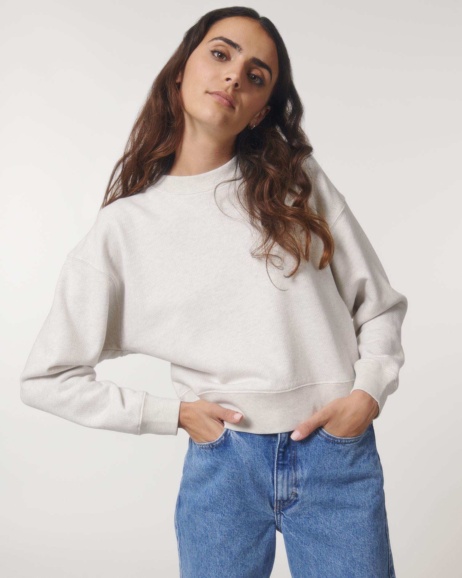 cream heather grey