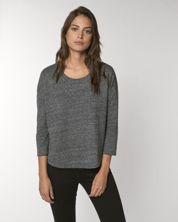slub heather steel grey