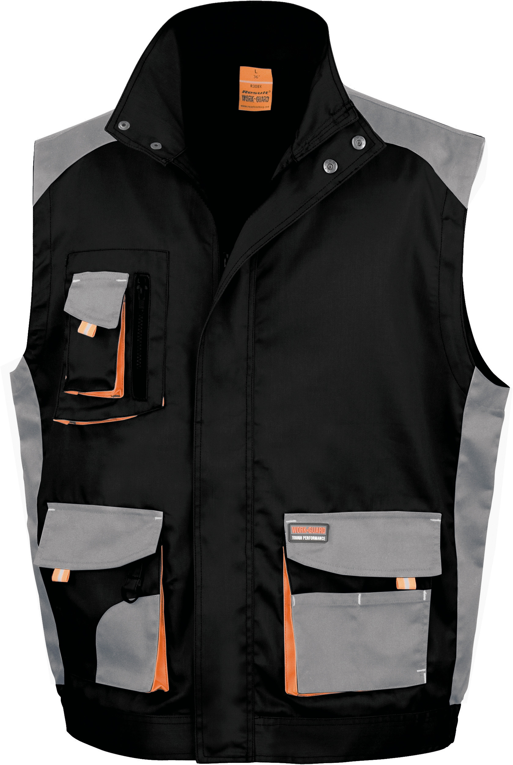 black/grey/orange