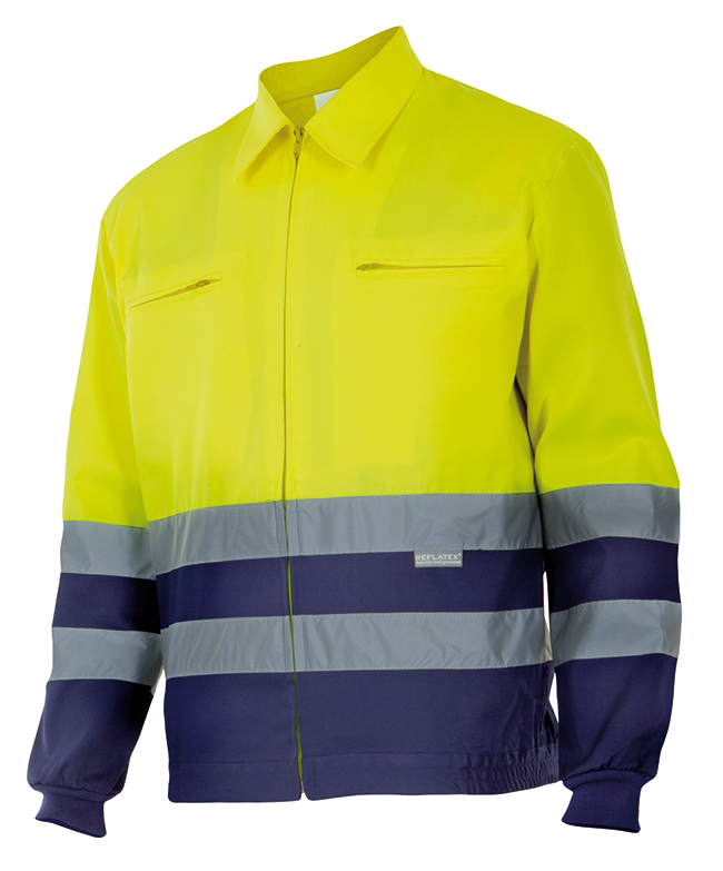 Amarillo flúor/Azul marino