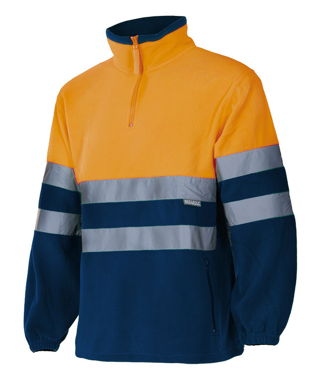 Naranja flúor/Azul marino